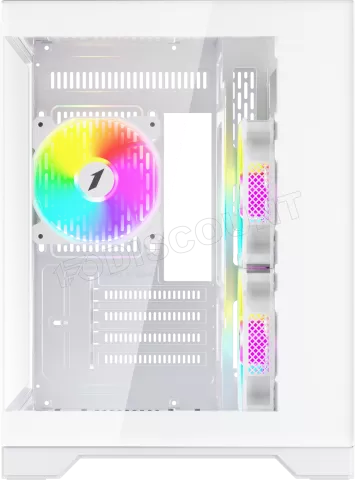 Photo de Boitier Mini Tour Micro ATX 1stPlayer MV5 RGB avec panneaux vitrés (Blanc)