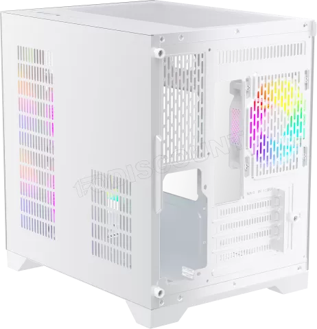 Photo de Boitier Mini Tour Micro ATX 1stPlayer MV5 RGB avec panneaux vitrés (Blanc)