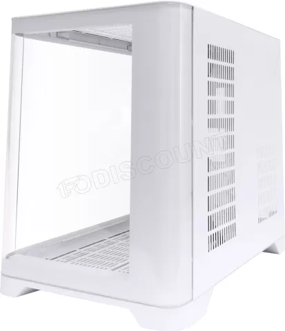 Photo de Boitier Mini Tour Micro ATX 1stPlayer UView 5 RGB avec panneaux vitrés (Blanc)
