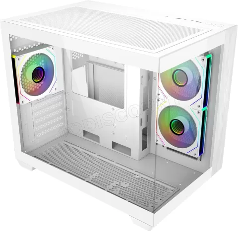 Photo de Boitier Mini Tour Micro ATX Cooler Master Elite 481 Wood avec panneau vitré (Blanc)