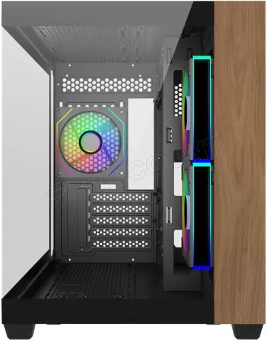 Photo de Boitier Mini Tour Micro ATX Cooler Master Elite 481 Wood avec panneau vitré (Noir)