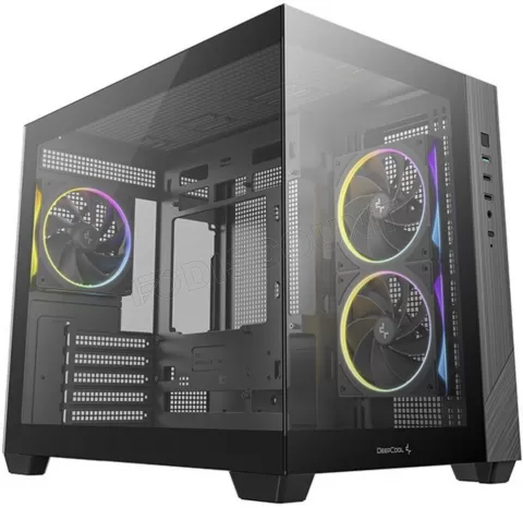 Photo de Boitier Mini Tour Micro ATX DeepCool CG330 3F RGB avec panneaux vitrés (Noir)