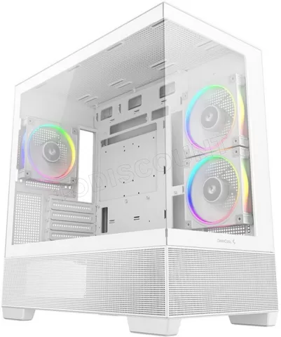 Photo de Boitier Mini Tour Micro ATX DeepCool CG380 3F RGB avec panneaux vitrés (Blanc)