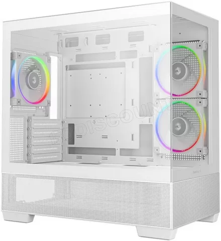 Photo de Boitier Mini Tour Micro ATX DeepCool CG380 3F RGB avec panneaux vitrés (Blanc)