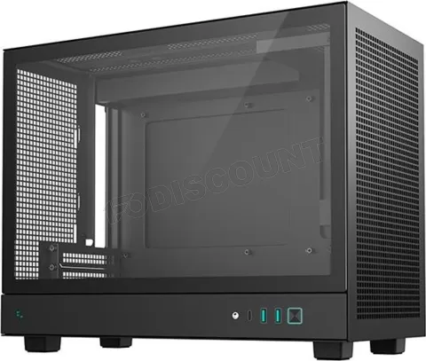 Photo de Boitier Mini Tour Micro ATX DeepCool CH160 Plus avec panneau vitré (Noir)