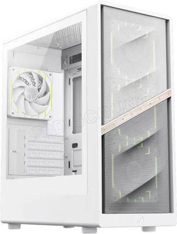 Photo de Boitier Mini Tour Micro ATX Gamemax Aeris 330 Mesh RGB avec panneau vitré (Blanc)