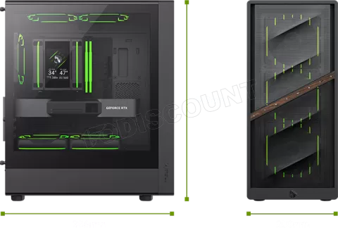 Photo de Boitier Mini Tour Micro ATX Gamemax Aeris 330 Mesh RGB avec panneau vitré (Noir)