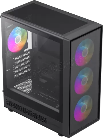 Photo de Boitier Mini Tour Micro ATX Gamemax Storm RGB avec panneau vitré (Noir)