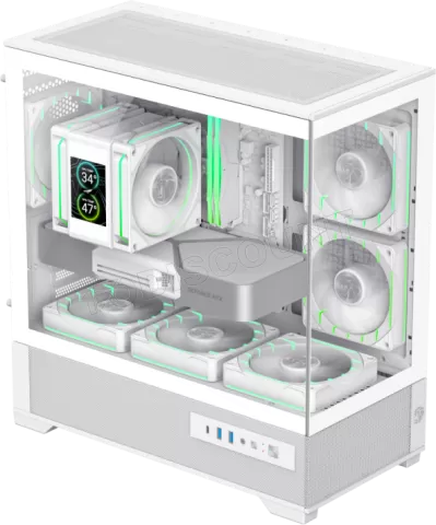Photo de Boitier Mini Tour Micro ATX Gamemax Vista 2 RGB avec panneaux vitrés (Blanc)