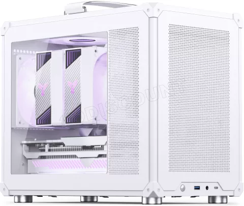 Photo de Boitier Mini Tour Micro-ATX Jonsbo C6 Max avec panneau vitré (Blanc)