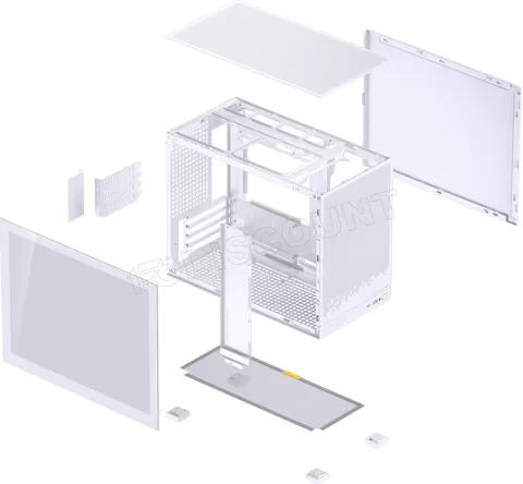 Photo de Boitier Mini Tour Micro ATX Jonsbo D32 STD avec panneau vitré (Blanc)