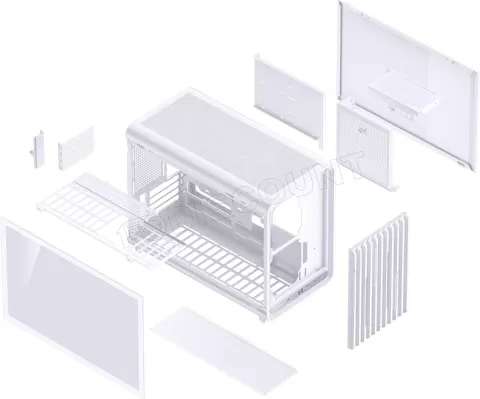 Photo de Boitier Mini Tour Micro ATX Jonsbo D33 avec panneau vitré (Blanc)