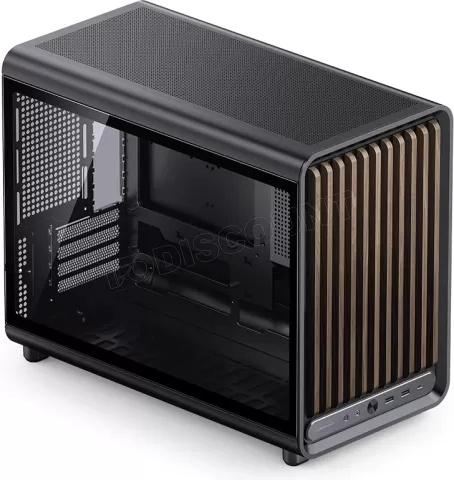 Photo de Boitier Mini Tour Micro ATX Jonsbo D33 Wood avec panneau vitré (Noir)