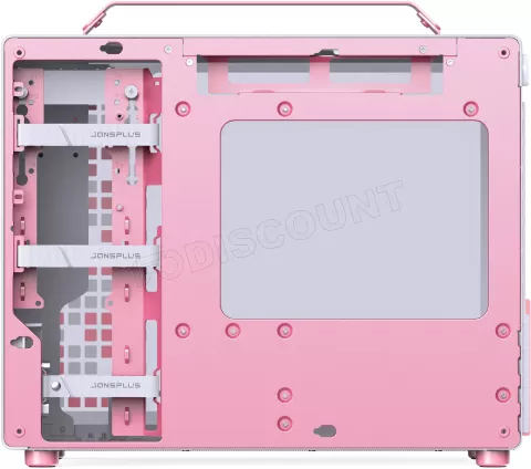 Photo de Boitier Mini Tour Micro ATX Jonsbo Z20 avec panneau vitré (Blanc/Rose)