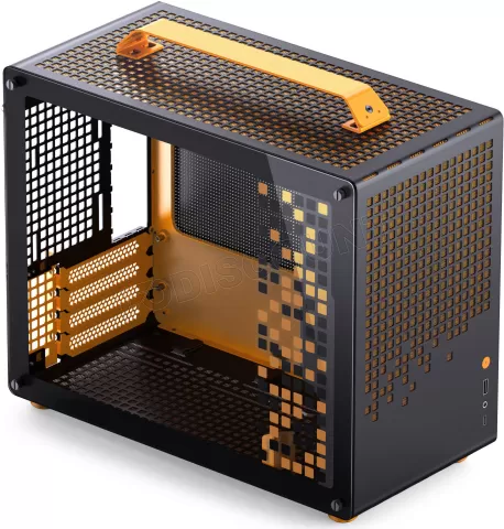 Photo de Boitier Mini Tour Micro ATX Jonsbo Z20 avec panneau vitré (Noir/Orange)