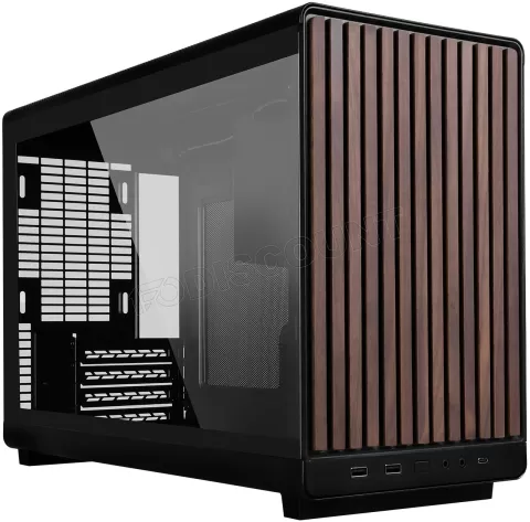 Photo de Boitier Mini Tour Micro ATX Lian-Li A3X-mATX avec panneau vitré (Noir/Marron)