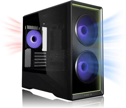 Photo de Boitier Mini Tour Micro ATX Lian Li Vector V150 RGB avec panneaux vitrés (Noir)