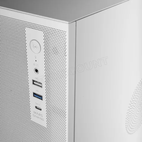 Photo de Boitier Mini Tour Micro ATX Mars Gaming MC-MeshPro (Blanc)