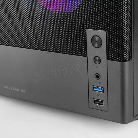 Photo de Boitier Mini Tour Micro ATX Mars Gaming MC-Onyx avec panneaux vitrés (Noir)