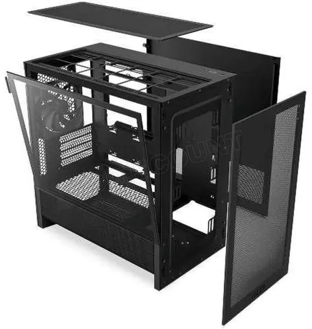Photo de Boitier Mini Tour Micro ATX NZXT H3 Flow avec panneaux vitrés (Noir)