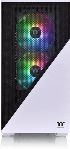 Photo de Boitier Mini Tour Micro ATX Thermaltake Divider 170 RGB avec panneaux vitrés (Blanc/Noir)
