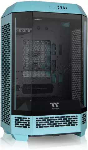 Photo de Boitier Mini Tour Micro ATX Thermaltake The Tower 300 avec panneaux vitrés (Bleu/Noir)