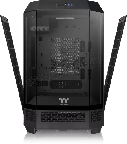 Photo de Boitier Mini Tour Micro ATX Thermaltake The Tower 300 avec panneaux vitrés (Noir)