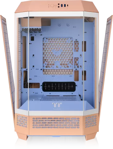 Photo de Boitier Mini Tour Micro ATX Thermaltake The Tower 300 avec panneaux vitrés (Orange/Bleu)