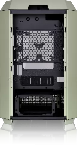 Photo de Boitier Mini Tour Micro ATX Thermaltake The Tower 300 avec panneaux vitrés (Vert)