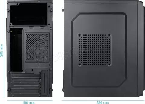 Photo de Boitier Mini Tour Micro ATX TooQ TQC-4702-SP + Alimentation 500W (Noir)