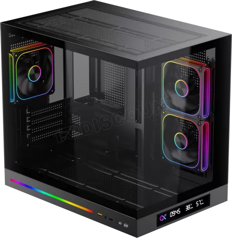 Photo de Boitier Mini Tour Micro ATX Xigmatek Cloud M Digital avec panneaux vitrés (Noir)