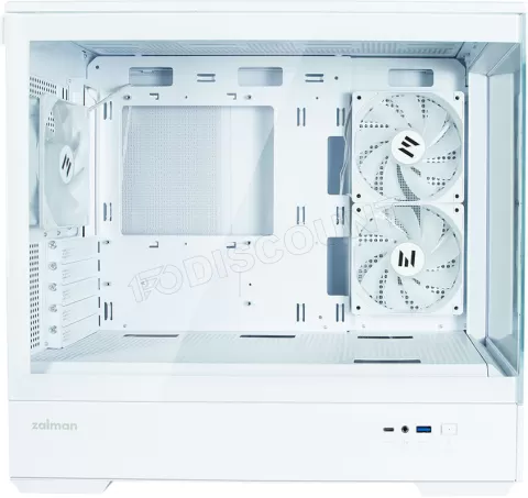 Photo de Boitier Mini Tour Micro ATX Zalman P30 RGB avec panneaux vitrés (Blanc)