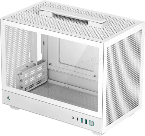 Photo de Boitier Mini Tour Mini ITX DeepCool CH160 avec panneau vitré (Blanc)