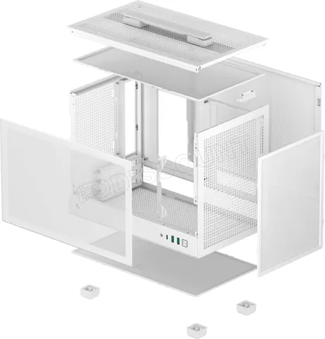 Photo de Boitier Mini Tour Mini ITX DeepCool CH160 avec panneau vitré (Blanc)