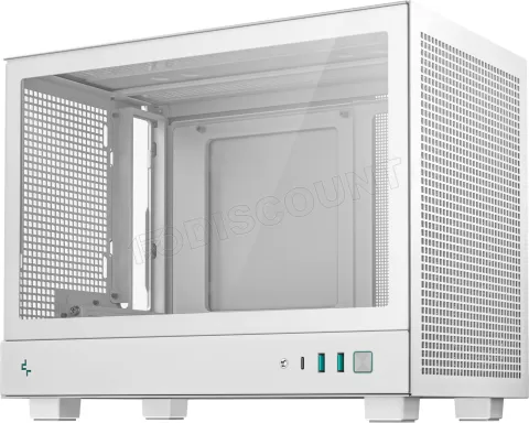 Photo de Boitier Mini Tour Mini ITX DeepCool CH160 avec panneau vitré (Blanc)