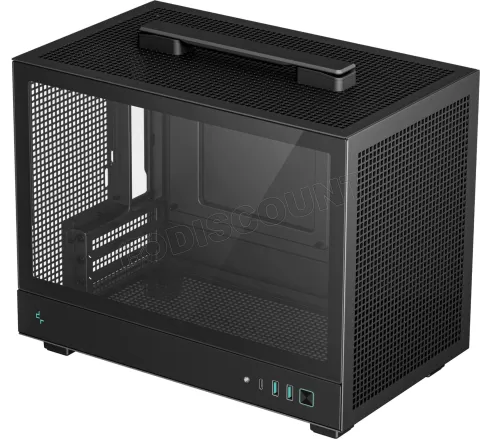Photo de Boitier Mini Tour Mini ITX DeepCool CH160 avec panneau vitré (Noir)