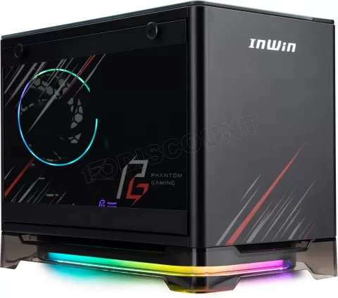 Photo de Boitier Mini Tour Mini ITX InWin A1 Plus Phantom Gaming Edition RGB avec panneau vitré + Alimentation 650W (Noir)