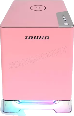 Photo de Boitier Mini Tour Mini ITX InWin A1 Plus RGB avec panneau vitré + Alimentation 650W (Rose)