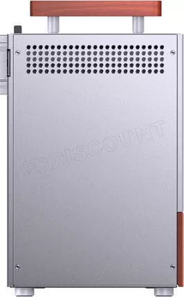 Photo de Boitier Mini Tour Mini ITX Jonsbo T6 avec panneau vitré (Argent/Bois)