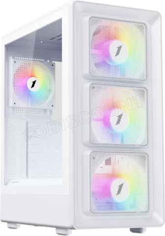 Photo de Boitier Moyen Tour ATX 1stPlayer BR7 RGB avec panneaux vitrés (Blanc)