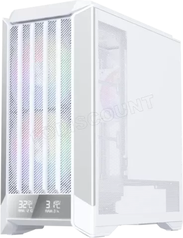 Photo de Boitier Moyen Tour ATX 1stPlayer GM8 RGB avec panneau vitré (Blanc)