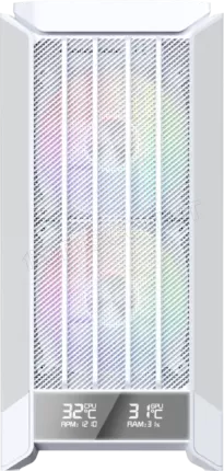 Photo de Boitier Moyen Tour ATX 1stPlayer GM8 RGB avec panneau vitré (Blanc)