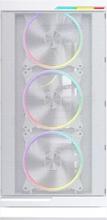 Photo de Boitier Moyen Tour ATX 1stPlayer GP8 RGB avec panneau vitré (Blanc)