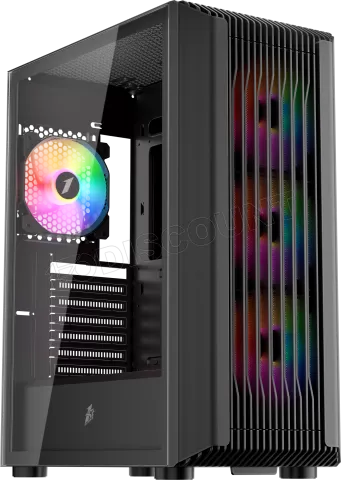 Photo de Boitier Moyen Tour ATX 1stPlayer H6 RGB avec panneau vitré (Noir)