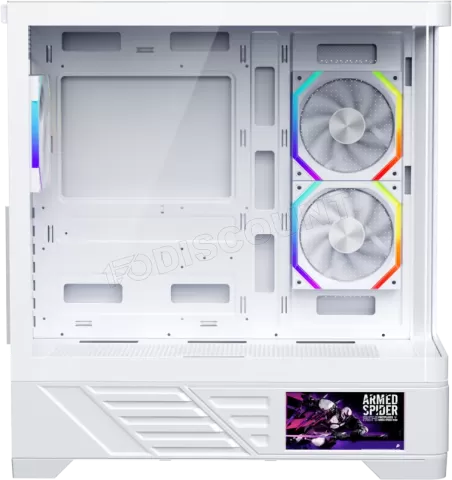 Photo de Boitier Moyen Tour ATX 1stPlayer MC8 RGB avec panneaux vitrés (Blanc)