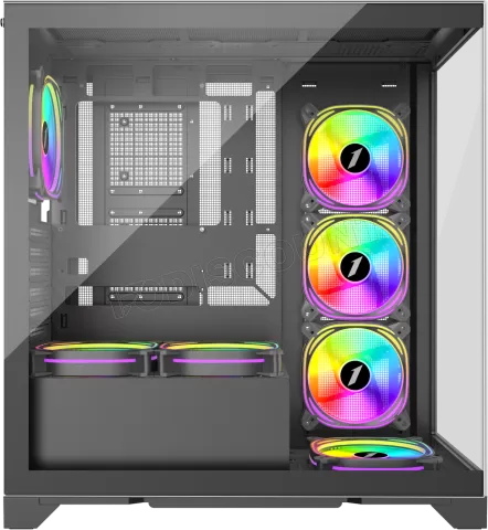 Photo de Boitier Moyen Tour ATX 1stPlayer Mi8 RGB avec panneaux vitrés (Noir)