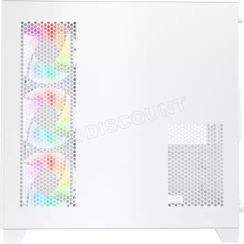 Photo de Boitier Moyen Tour ATX 1stPlayer MV8-TP RGB avec panneaux vitrés (Blanc)