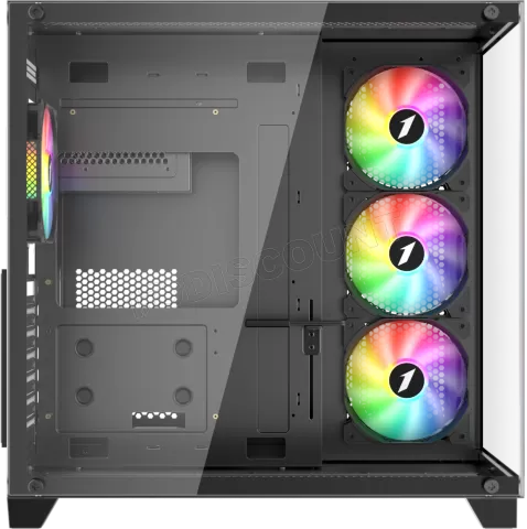 Photo de Boitier Moyen Tour ATX 1stPlayer MV8-TP RGB  avec panneaux vitrés (Noir)