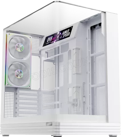 Photo de Boitier Moyen Tour ATX 1stPlayer OV8S RGB avec panneaux vitrés (Blanc)