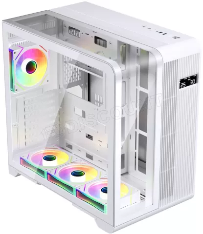 Photo de Boitier Moyen Tour ATX 1stPlayer RT7 RGB avec panneaux vitrés (Blanc)